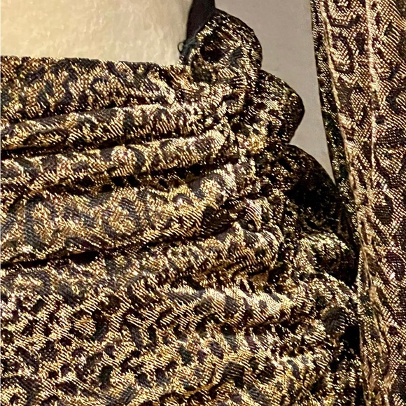 Gianna Gold Shimmer Cut Out Stretchy Dress - Picture 3 of 3